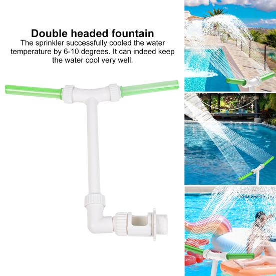 

Регулируемый спринклер водопада для бассейна Опрыскиватель с двойным распылением для надземных и подземных бассейнов Фонтан для бассейна Спринклер с поперечной струей воды