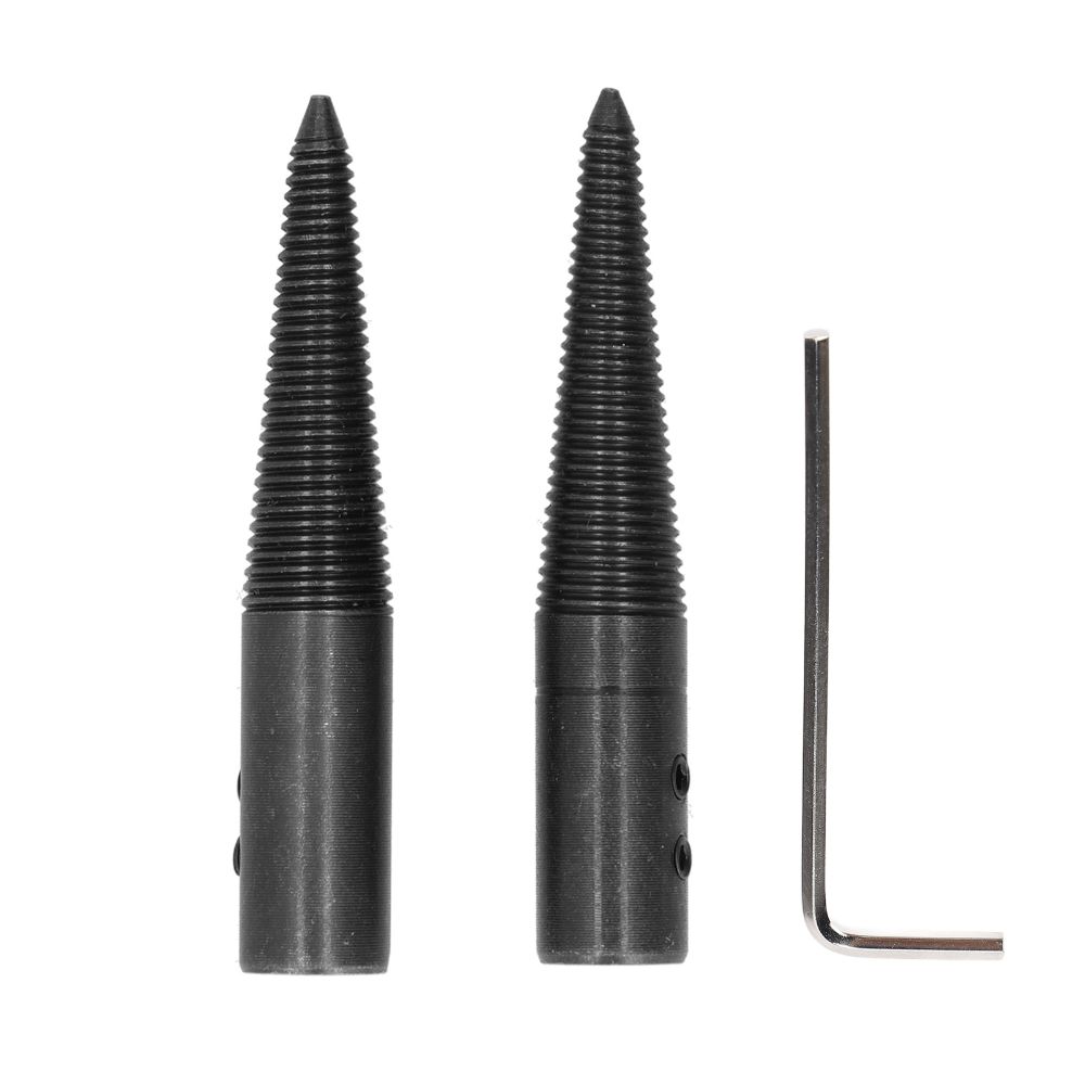 3 PCS Tapered Spindle Adapter Steel Left and Right Bench Grinder Adapter Black Anodized Polishing Connecting Rod