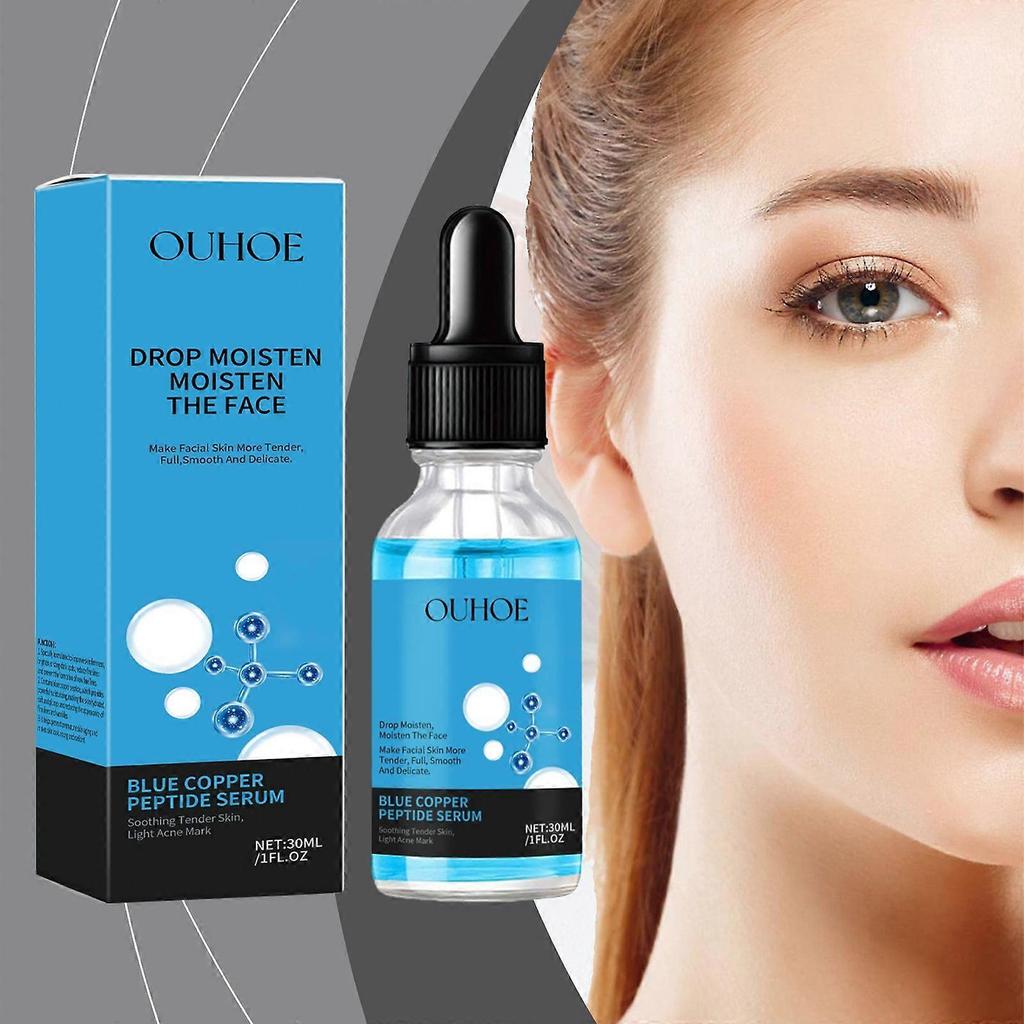 Ouhoe Copper Peptide Repair Essence Hydrating Moisturizing Firming Facial Skin Tender Moisturizing Blue Copper Peptide Essence