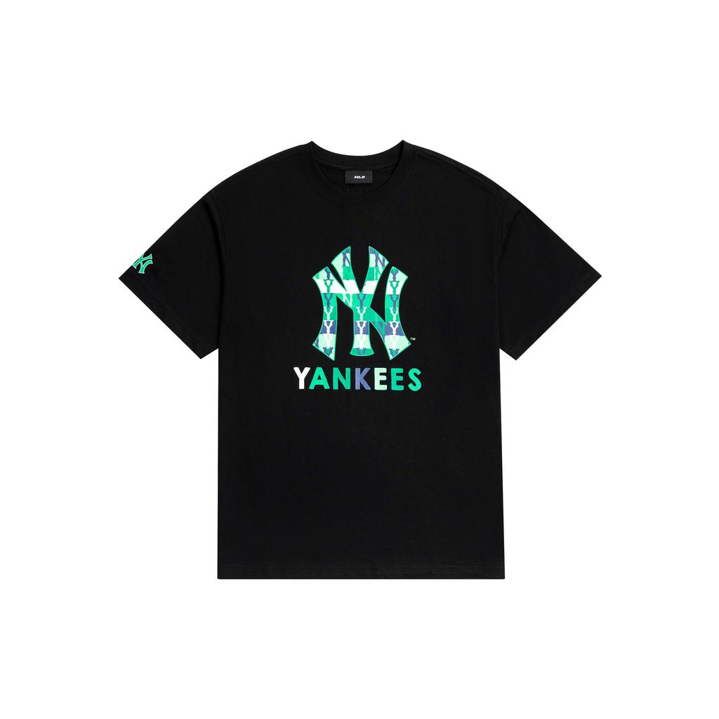 MLB New York Yankees American Vintage Classic Color Printed Logo Crew Neck Short Sleeve T-Shirt Unisex T-Shirt Black 3ATSM0933-50BKS