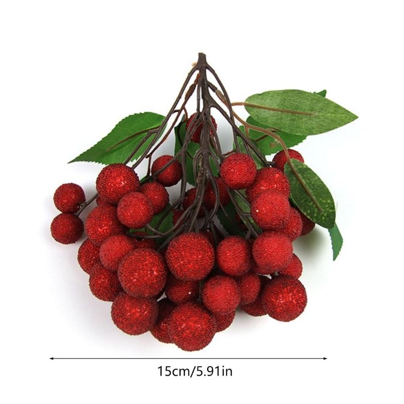 Artificial Friut Realistic Plastic Fruit Bunch of Simulation Fruit for Kitchen, Photography Props, 6 Kind of Fruit