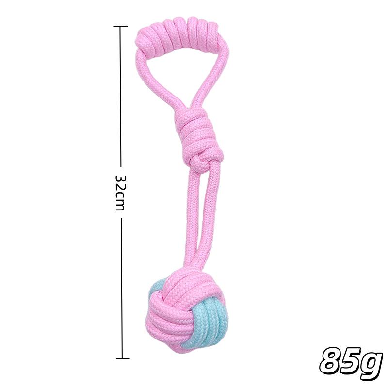 Cotton Rope Dog Toy Set: Durable, Unchewable Teething Rope Ball for Cats and Dogs