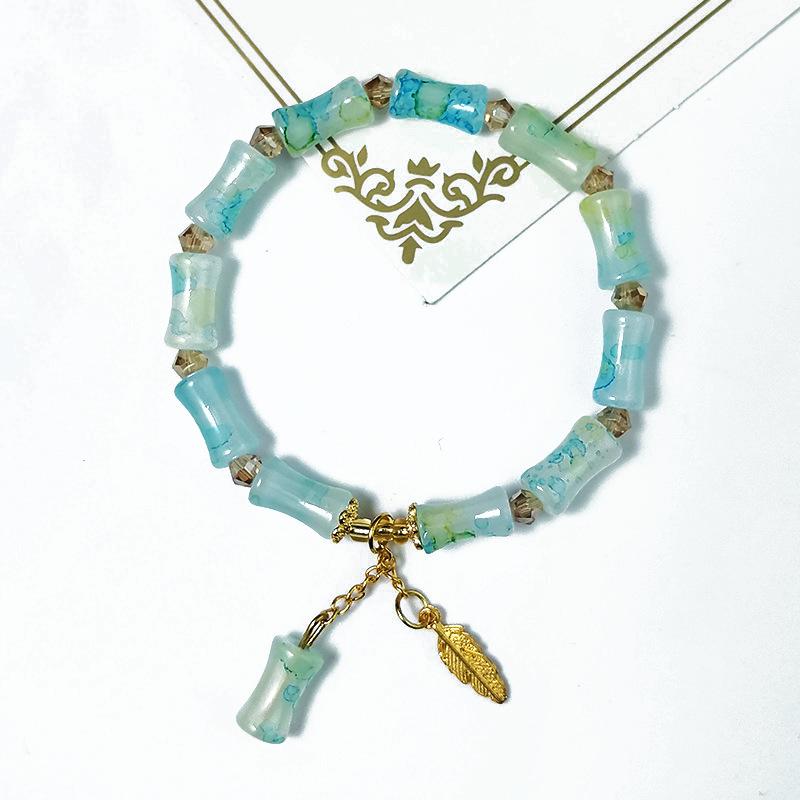 Elegant Crystal Butterfly Beaded Bracelet