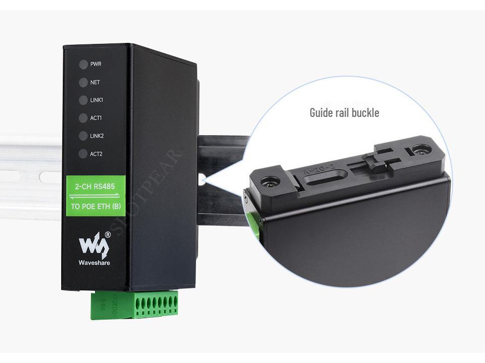 Dual Port RS485 To RJ45 Ethernet Industrial Isolated Serial Server Module