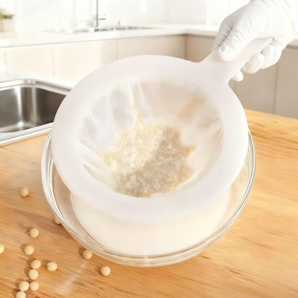 100/200/300/400 Mesh Washable Nylon Ultras-fine Filter Mesh Spoon Sieve Soybean Milk Juice Coffee Tea Filter Kitchen Colander