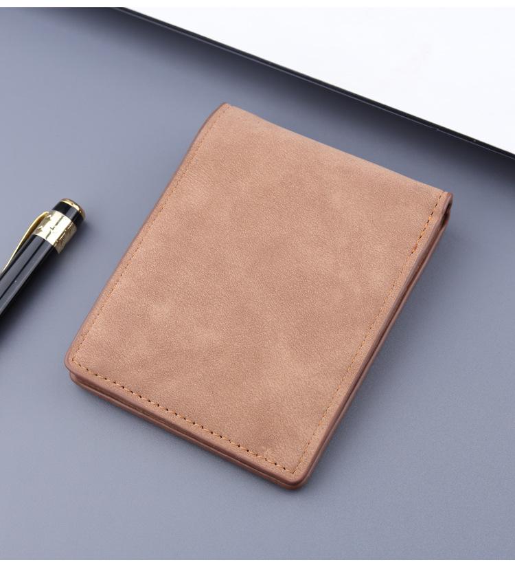 Men’s Frosted Retro Multifunctional Dollar Wallet with Extra Card Slots