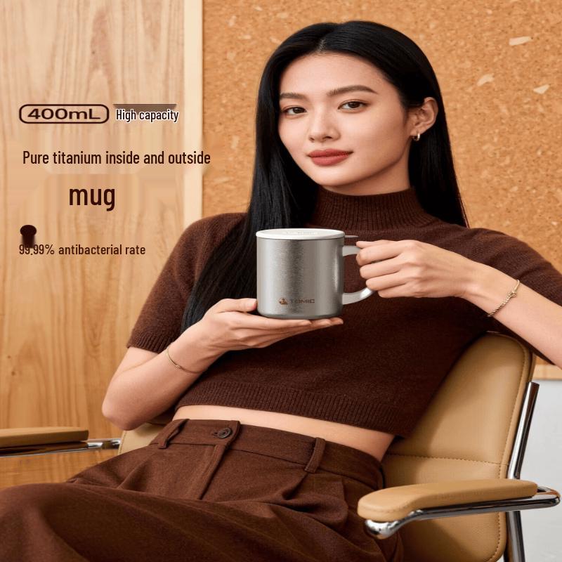 TOMIC Pure Titanium Insulated Coffee Tea Cup