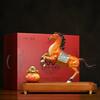 Aris & Juno Exquisite Copper Horse with Fortune Bag Statue - New Chinese Style Feng Shui Decor for Wealth & Success