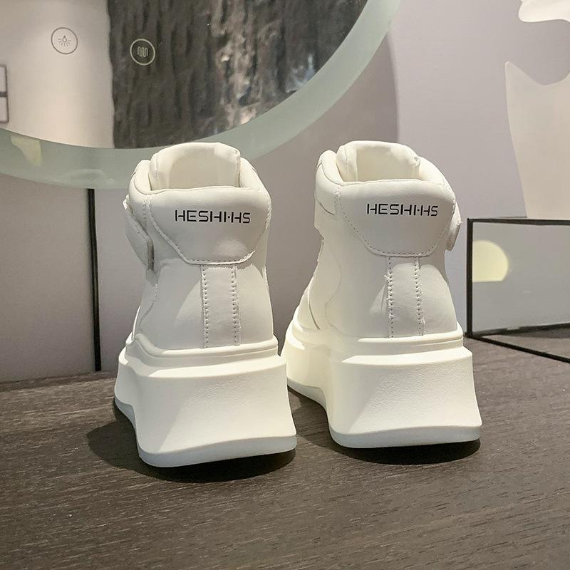 High Top Women's Platform Shoes Autumn New Casual Sports Shoes Girls Thick Soled Small White Shoes Soft Soled Running Sneakers