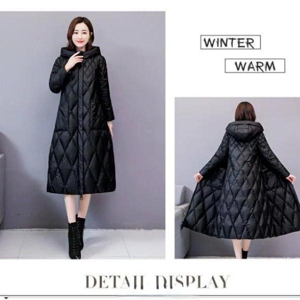 Loose Fit Plus Size Cotton Coat for Mothers Long Winter Jacket