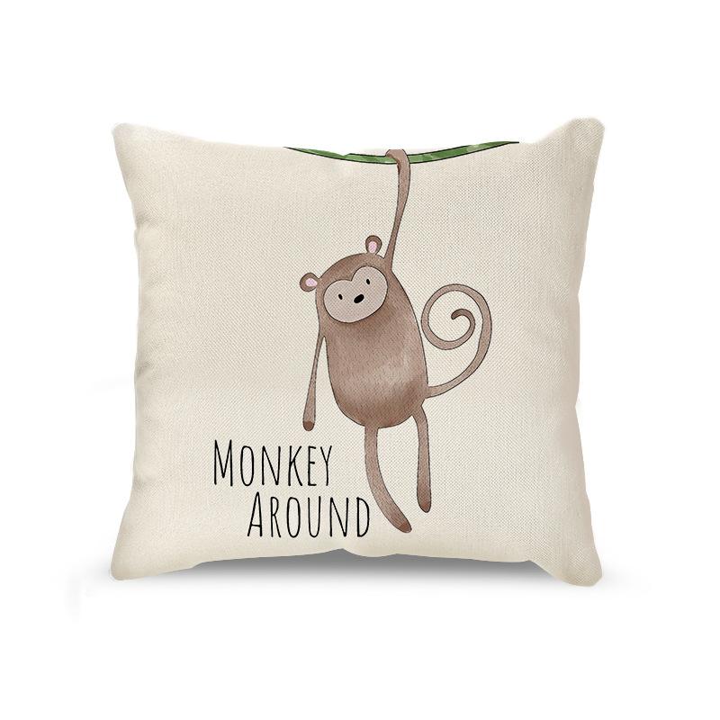 

Cute Cartoon Little Lion Cute Version Pet Pillow Cover Linen Nordic Sofa Car Pillow Digital Premium Durable Quality 45 * 45 without core
