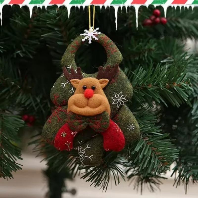 Santa Snowman Pendants Xmas Tree Ornaments Hanging Doll Craft Decor Supplier Christmas Decorations for Home Kids Gift
