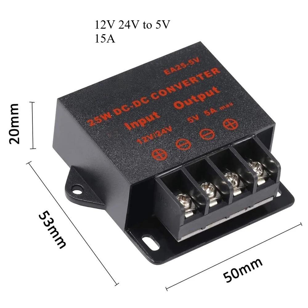 DC Converter Voltage Reducer Regulator Step Down Buck Converter Power Supply Volt Transformer Module 12V 24V to 5V 3A 5A 10A 15A