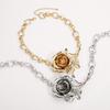 Große Grobe Rose Anhänger Halskette Überzogene Blume Halskette Schlüsselbein Kette Geschenk Schmuck