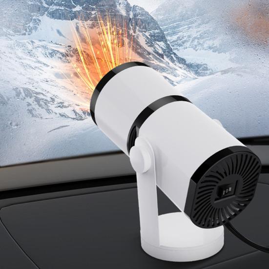 Riscaldatore per Auto 12V Riscaldamento Rapido Ventola di Raffreddamento Base Rotante a 360° Universale per SUV Camion Auto Portatile Riscaldatore Spazio Raffreddatore Sbrinatore Lunotto Sbrinatore