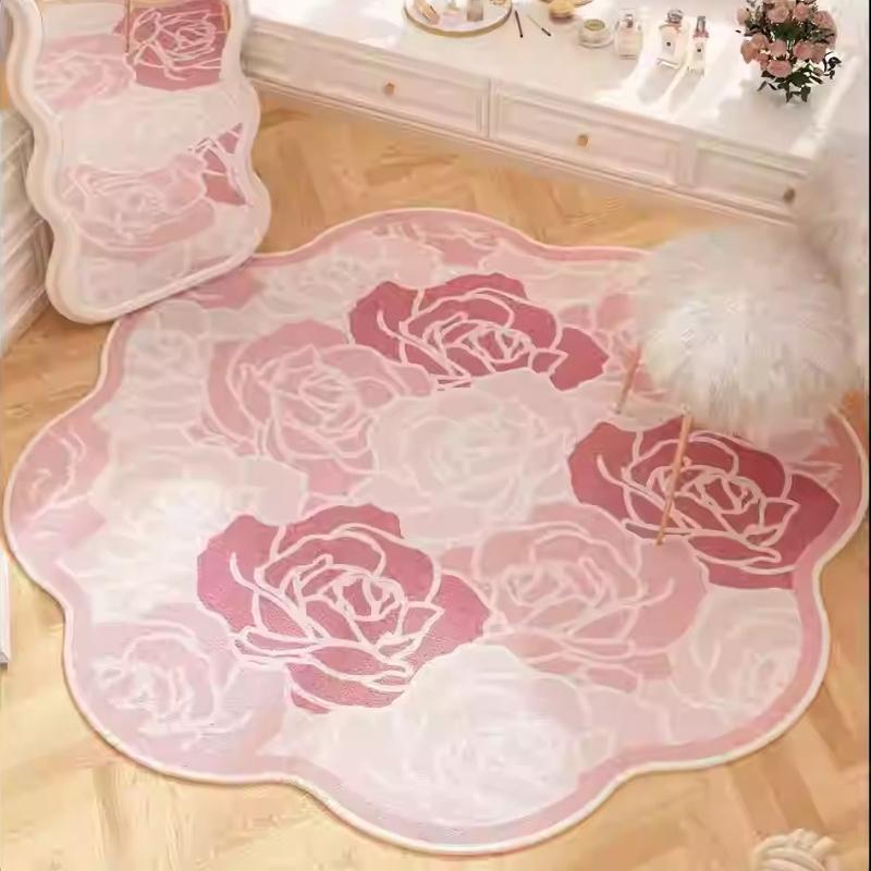 Sweet Irregular Bedroom Bedside Carpet Small Fresh Style Living Room Rugs Creative Fashion Dressing Table Floor Mats  Alfombra
