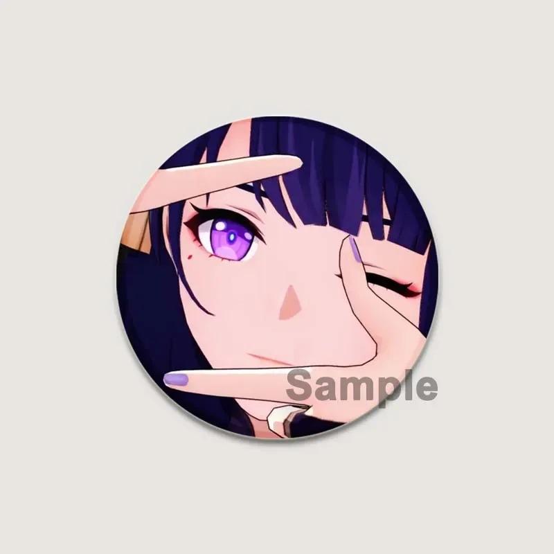 

32/44/58 мм 58 мм Genshin Impact Game Аниме Эмаль Брошь Персонаж Мультфильма Сёгун Райден Значки На Лацкане Сумка Ювелирные Изделия Аксессуары 32mm