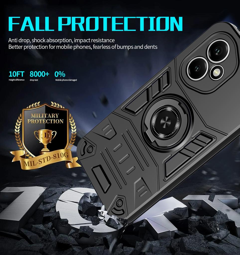 Hülle für Honor 400Pro 400Lite 400 Magic7 Pro Armor Stoßfest Ringständer Halter Schale Coque Fundas
