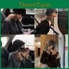 Trendy Black Knitted Beanie For Women And Men Soft Cotton Cap For Spring And Autumn