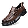 British dress casual men's platform casual wedding groom leather shoes low-top trendy men's shoes 2025