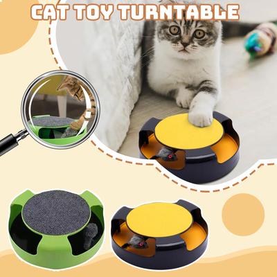 Interactive Scratching Board Toy With Spinning Mouse Toy With Scratching Board And Running Mouse, Fun Stimulation Toy, No Batteries Required. Endles