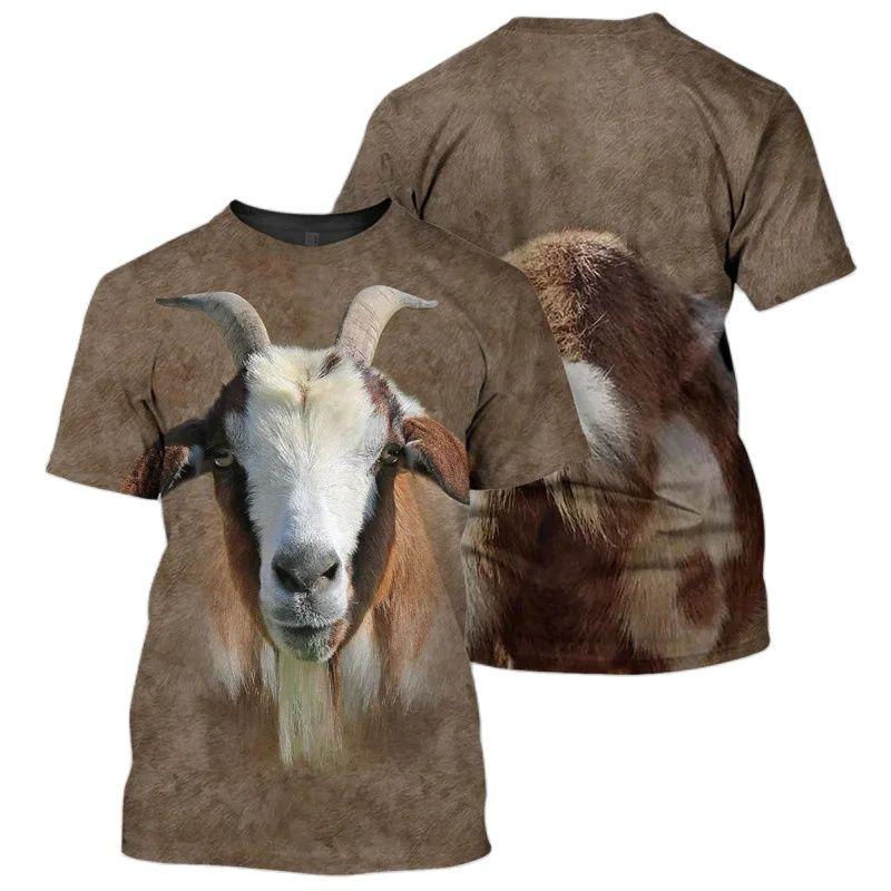 Summer Fashion Originality Funny Animal Graphic T-shirt For Men Trend Casual 3D Print Hip Hop Personality Street Round Neck Tees
