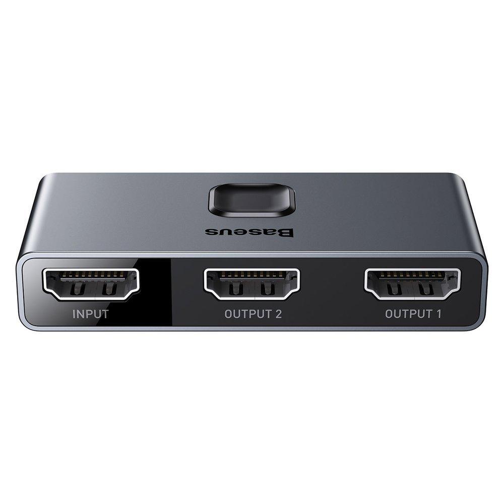 HDMI splitter switch 2x HDMI 4K 30 Hz bidirectional gray