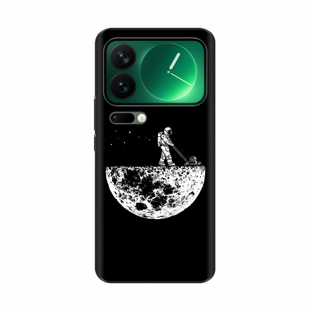 For Xiaomi Mi 17 Pro Max Case Luxury Soft Black Silicone Printed Protective Shell Back Cover Cases For Xiaomi 17 Pro Max Casing