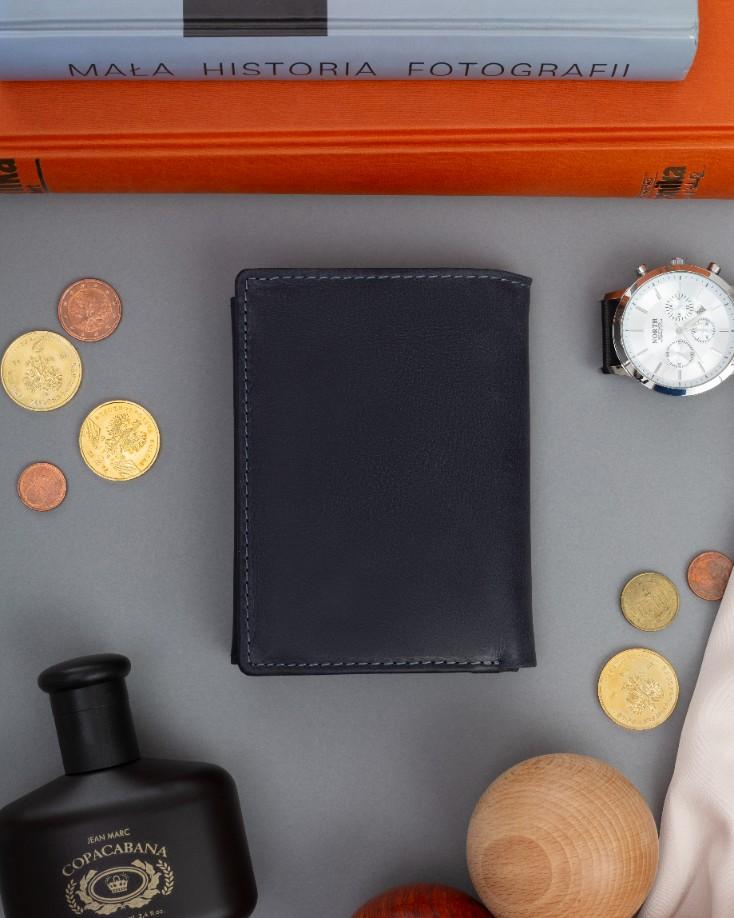 Leather Wallet N4A-HP-BL-1215 Navy