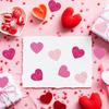 300Pcs Valentine's Day Glitter Pink Heart Stickers 1.5 Inch Sparking Adhesive Heart Stickers Arts and Crafts Decorative Envelope Seals for