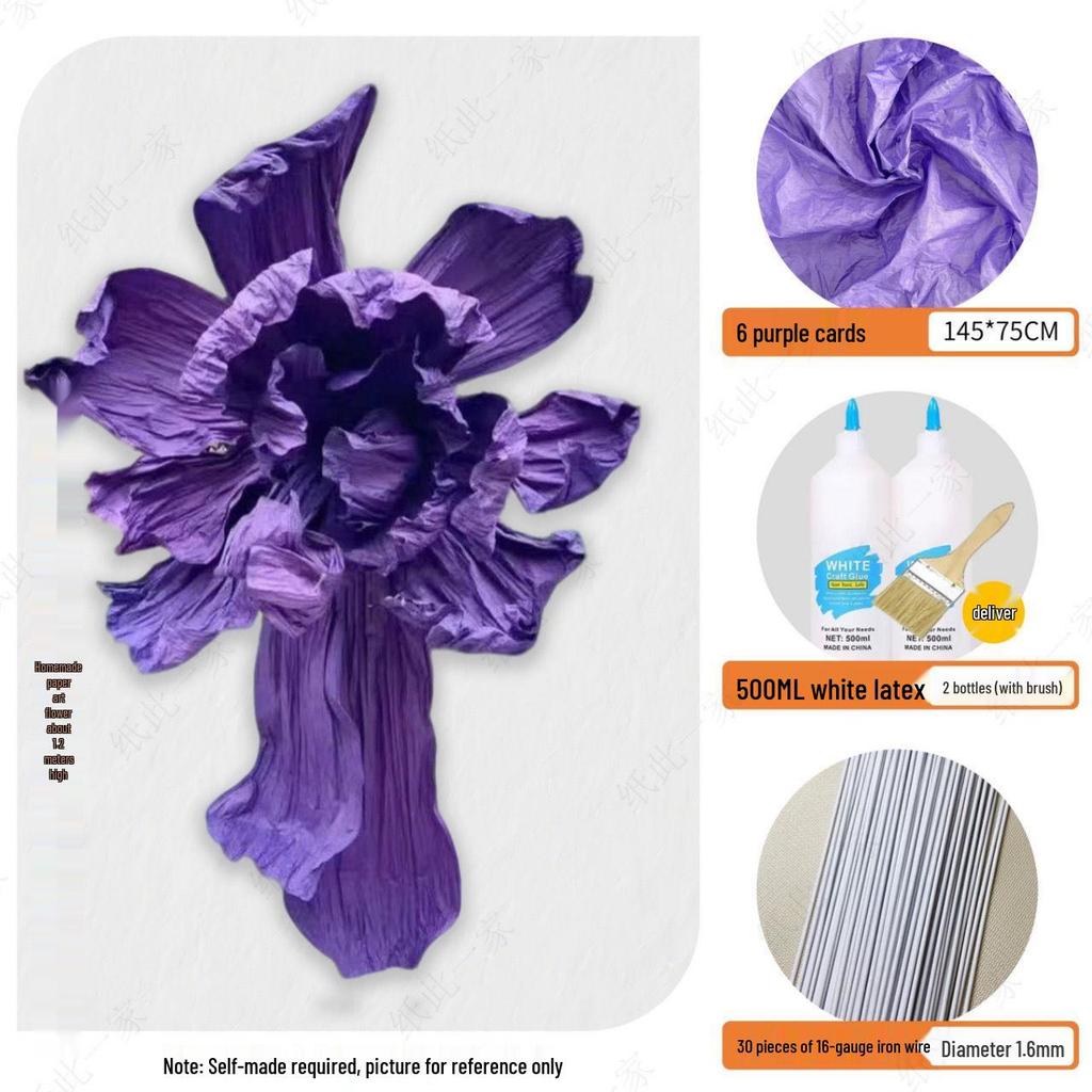 1.2m Wedding Hand-Rubbed Butterfly Pleated Crepe Paper Sheets for Floral Art