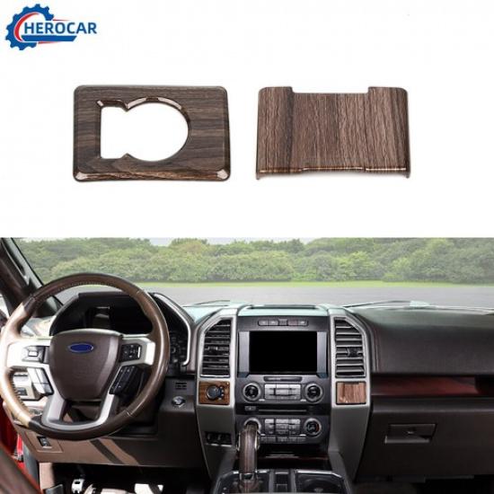 Four Wheel Drive Switch Panel Cover & Power Socket Trim For Ford F150 2015-
