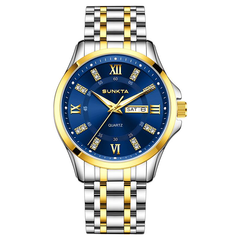 SUNKTA Men's watches Business Date Luminous casual fashion Male Watch Waterproof Quartz mens wristwatch reloj hommes+BOX
