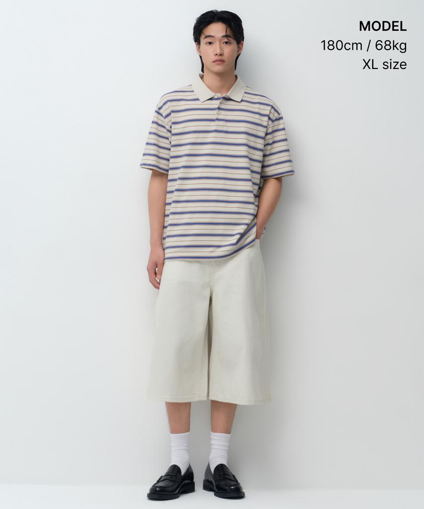 Musinsa Standard Multi-Stripe Polo Shirt [Ecru]