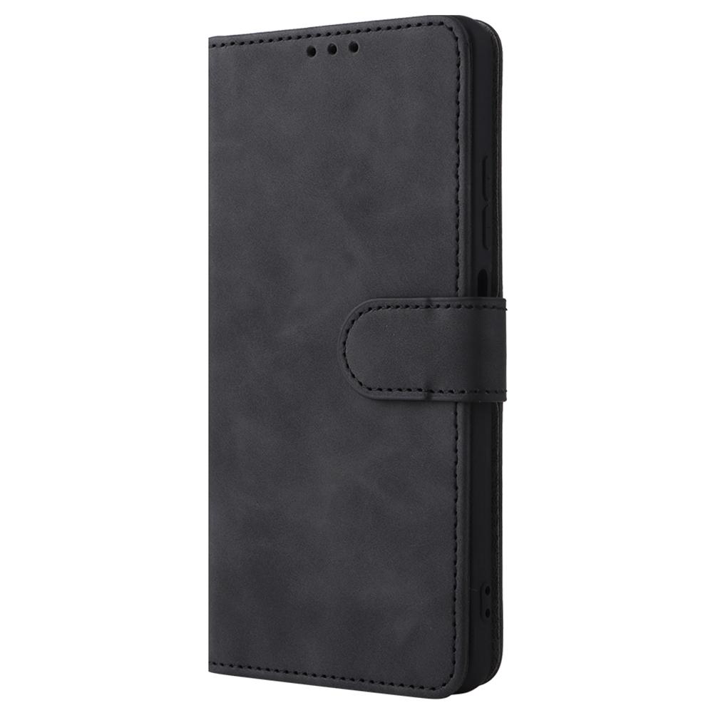 

For Xiaomi Redmi Note 12 Pro 4G/11 Pro 4G (Mediatek)/Note 11 Pro 5G (Qualcomm) Stand Wallet Phone Case Skin-Touch Feeling PU Leather Cover Black