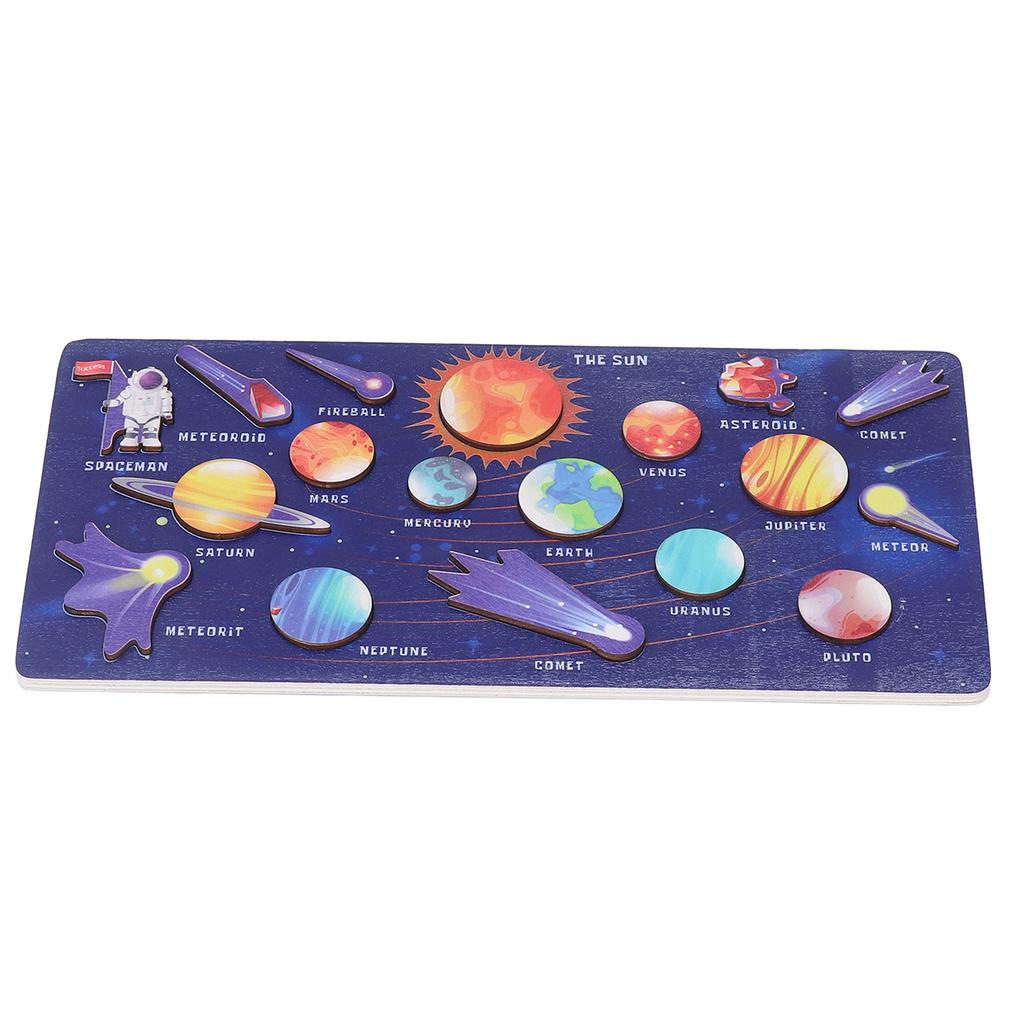 Wooden Solar System Assembling Matching Toy Astronomy Science Educational   Toy for Kids