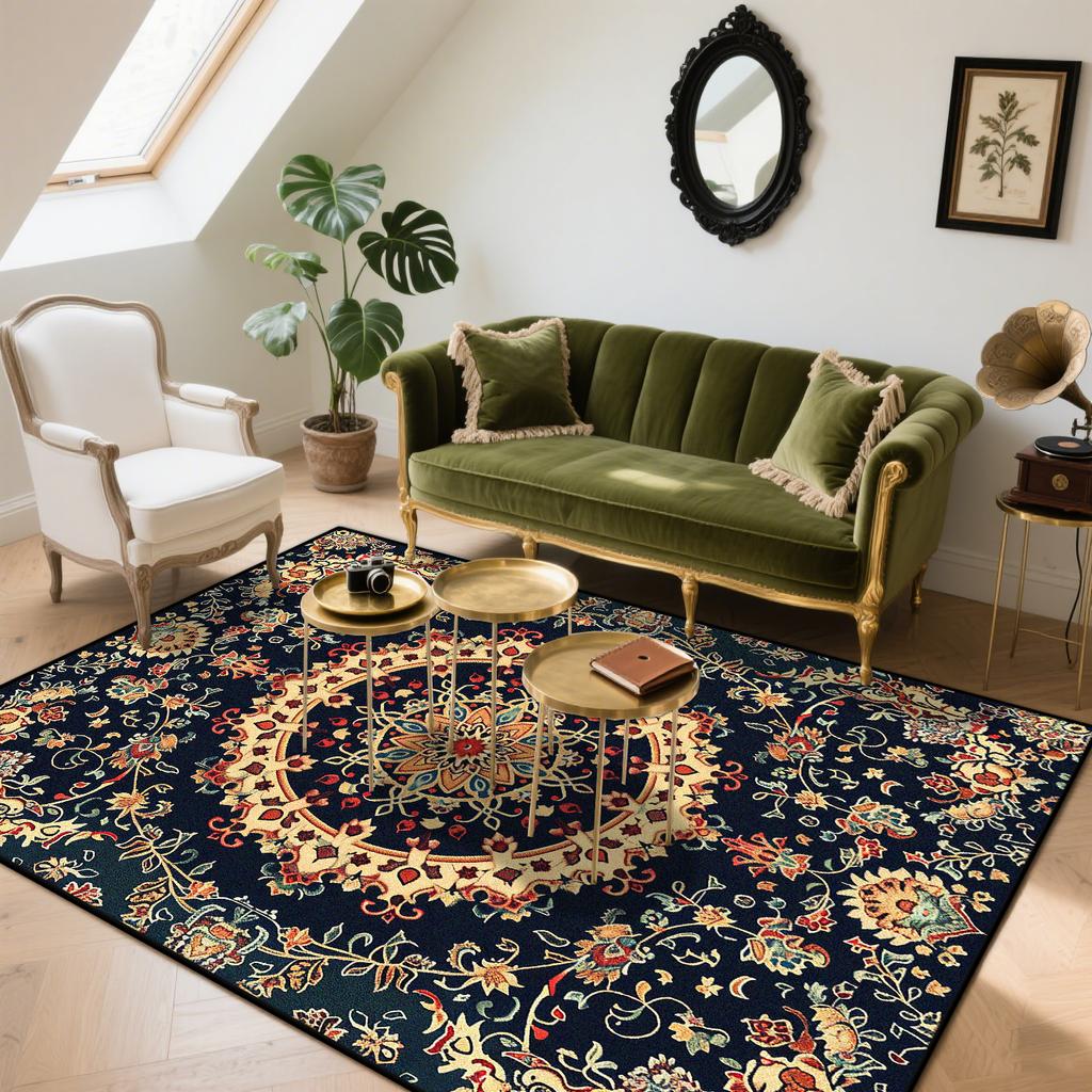 Luxurious Persian Living Room Rug High-Quality Bedroom Bedside Fluffy Soft Decoration Carpet Lounge Coffee Tables Washable Mat
