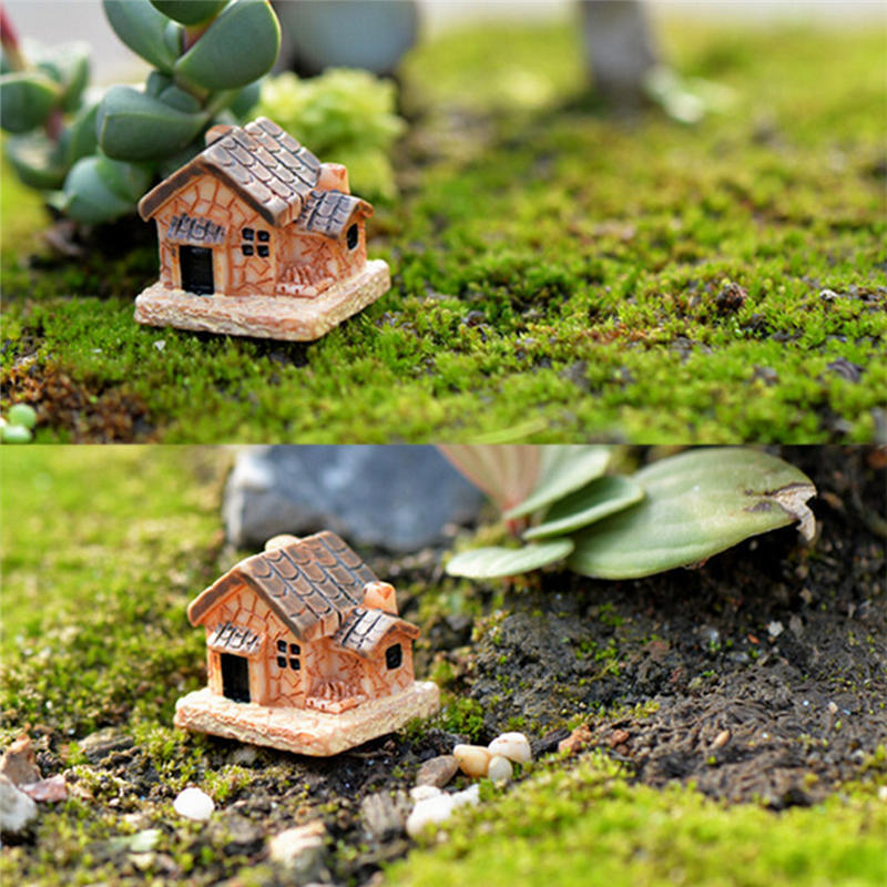 3Pcs Enchanted Miniature Fairy House - Garden Terrarium Succulent Pot Decor, Whimsical Home Landscape Gift Set