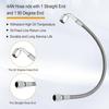 551871 4AN Turbo Oil Feed Line 12" Length Stainless Steel Braided AN4 90 Degree End Straight Hose End 4AN Pressure Stainless Remote Turbocharger Oil