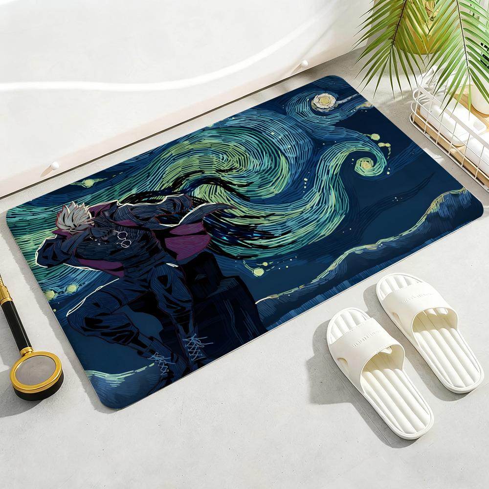 Anime TRIGUN STAMPEDE Floor Mat Soft Thickened Non-Slip Door Mat for Living Room Home Decor Flannel Rugs 40x60cm