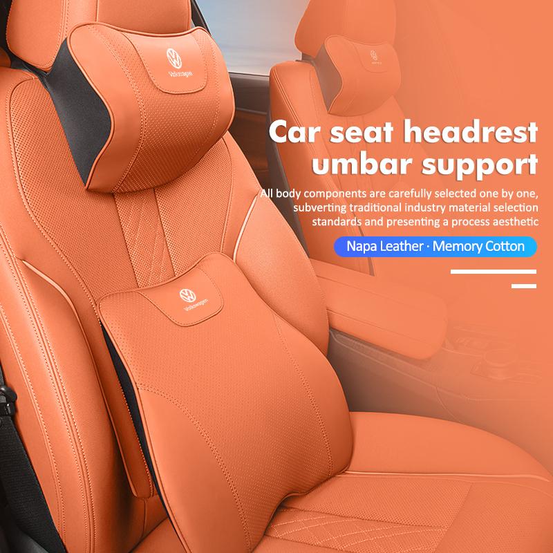 Car Headrest Waist Triangle Pillow Memory Foam Cushion Support For Volkswagen VW Polo Jetta Sagitar Magotan Passat B5 B6 B7 CCOJ2