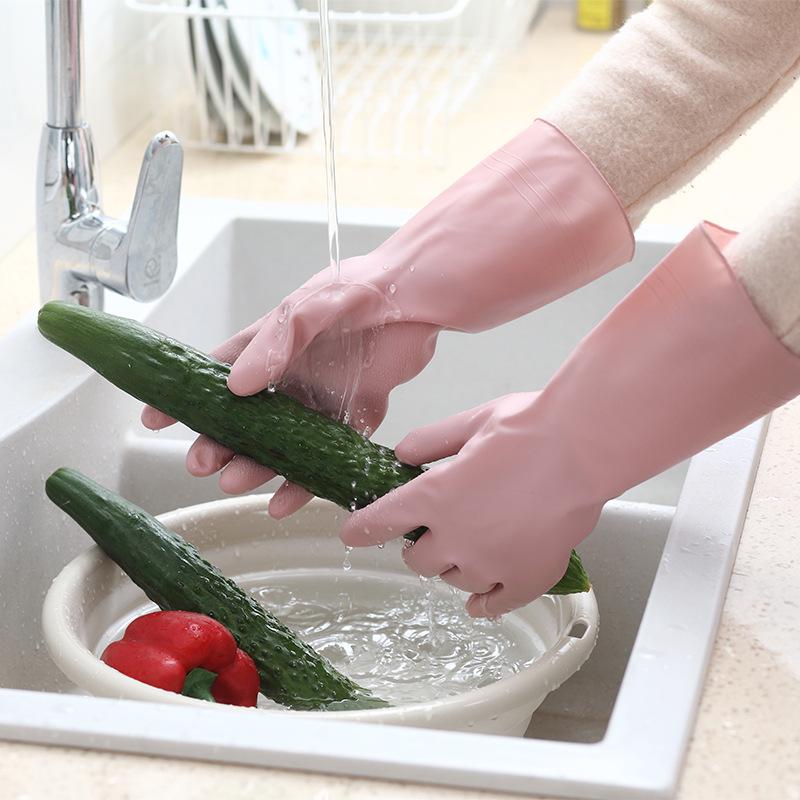 Waterproof Thin Rubber Latex Dishwashing Gloves for Women - Durable for Kitchen, Laundry, and Cleaning Tasks