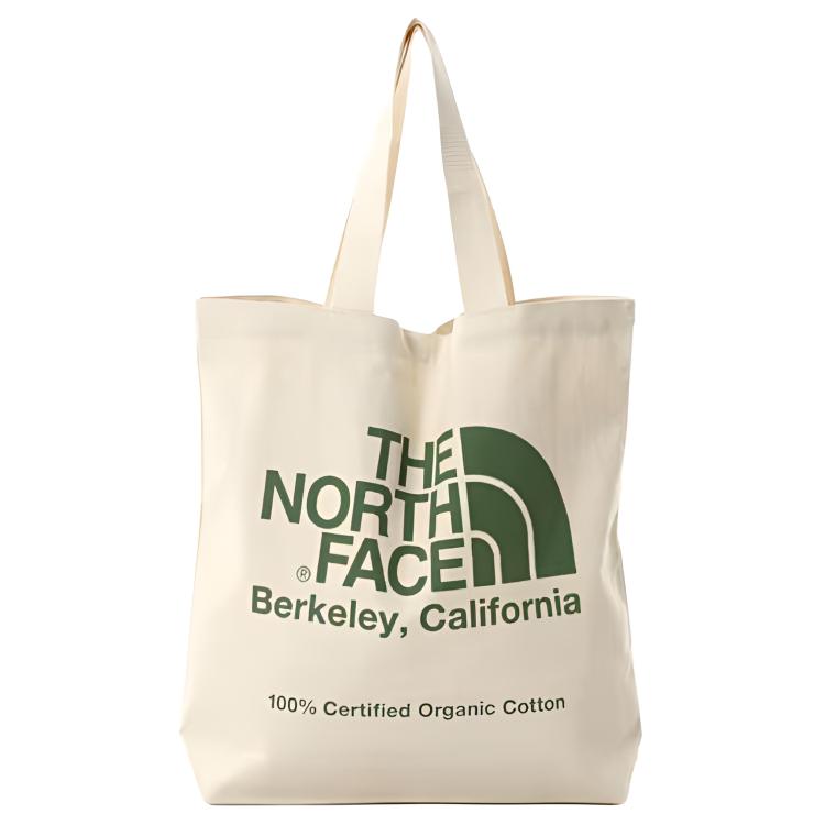 

The North Face Large Capacity Simple Versatile Tote Bag Unisex Tote Bags White Green NM82385-NG White & Green