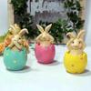 Easter Rabbit Statue Rabbit Sculpture European Home Resin Colorful Desktop Decoration Home Easter Decoration