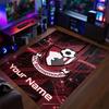 Crystal Velvet Rug Bournemouth Football Print Custom Name Text Floor Mat Home Decor