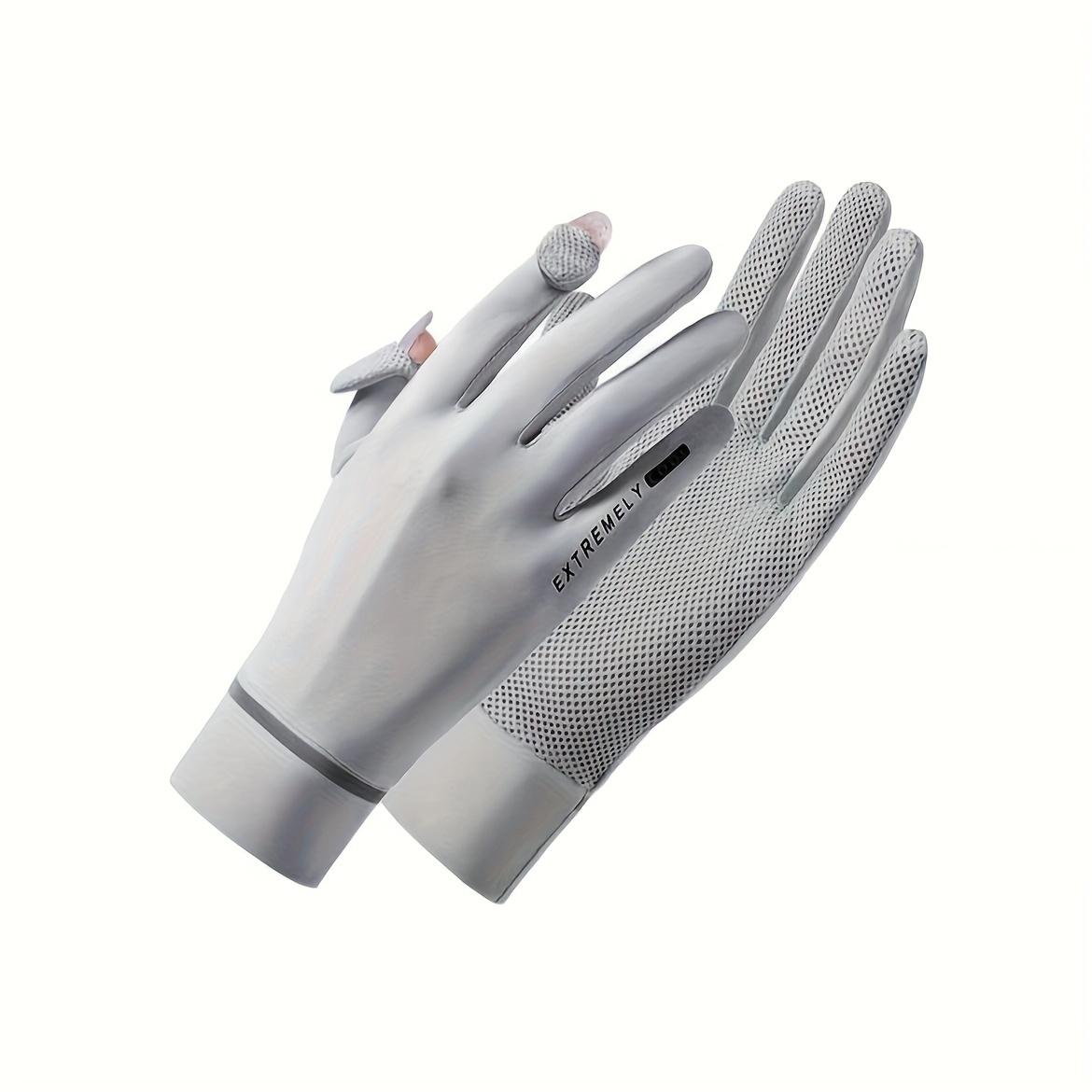 

Summer Women s Sunscreen Gloves Women s Summer UV Resistant Thin Short Ice Silk Gloves, Cool Outdoor Sun Protection Breathable сірий колір
