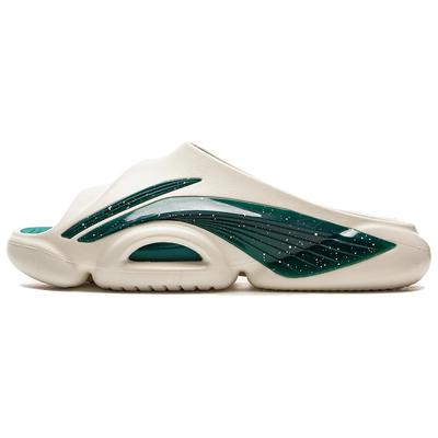 Li Ning Badfive Slide Og Lässige Atmungsaktive Leichte Rutschfeste Pantoletten Herrenschuhe Hellgrün ABTV007-5