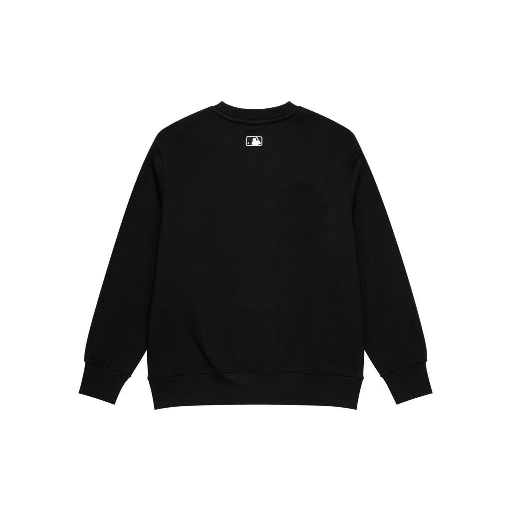 MLB 23FW New York Yankees Fashion Loose Wrinkled Bear Series Letter Logo Crewneck Sweatshirt Unisex sweatshirt Black 3AMTE0134-50BKS