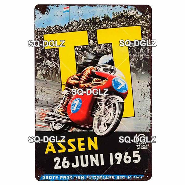 Motorcycles Metal Sign Vintage Plaque Metal Poster Tin Sign Wall Decoration Bar Pub Decor For Garage Racing Car Poster