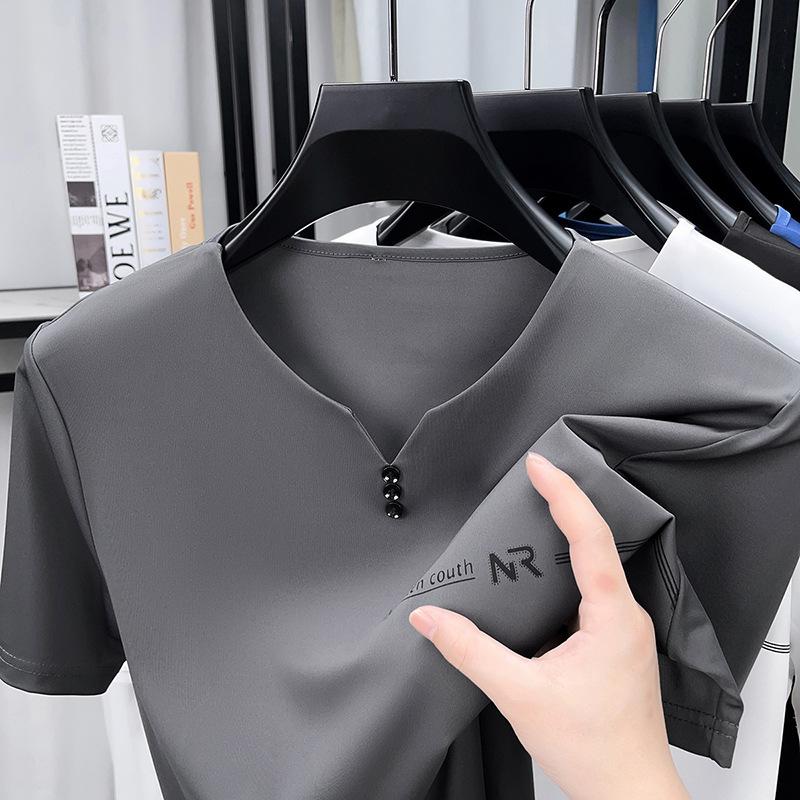 Ice Short Sleeve Loose Fit Summer Casual Fashion Crew Neck Men s T-Shirt M
